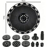 Solar Fountain Colorful Ring Lights with 8 Nozzles for Bird Bath Pond Pool Outdoor