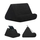 Multi-Angle Tablet Holder Compatible with iPads Lazy Holder Stand for Bed and Desk with 2 Pockets Black