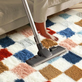 Modern Checkered Style Plush Rug Soft Area Rug for Bedroom Living Room Home Office Mixcolor