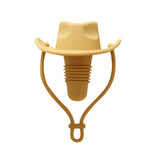Western Cowboy Hat Silicone Wine Bottle Stopper Champagne Sealer Yellow