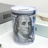2Pcs Money Savings Piggy Bank Bill Coin Saver Tin