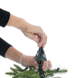 Twist-On Christmas Tree Topper Holder with Stabilizing Support for Tree Decor