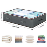 4Pcs Under Bed Storage Containers Storage Bins with Clear Lids for Clothes Blankets