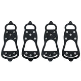 2 Pairs Ice Snow Anti Slip Spikes Grips Grippers Crampons Cleats For Hike Shoes Boot
