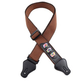 Guitar Strap for Acoustic Electric Classic and Bass Guitars Brown