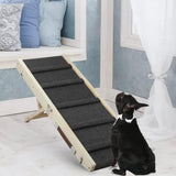 Foldable Adjustable Dog Ramp – For Couch and Bed with Non-Slip Carpet Surface