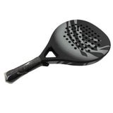 Carbon Fiber Paddle Tennis Racket with EVA Core & Carry Bag – Beach/Court Gray