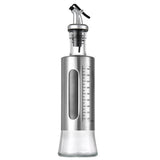 300ml Glass Oil Dispenser with Capacity Markings Push-Button Bottle