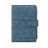 RFID Blocking Travel Wallet Passport Card Holder for Women Men Blue