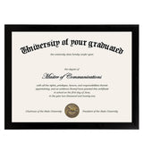 Certificate Frame with Clear Plexiglass for Wall and Tabletop Black