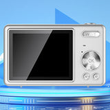 4K HD 1080P Digital Camera Retro Video Camera for Kids Beginners with 32GB TF Card Silver