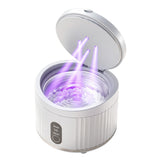 Ultrasonic Retainer Cleaner Rechargeable 3 Modes for Dentures Jewelry White