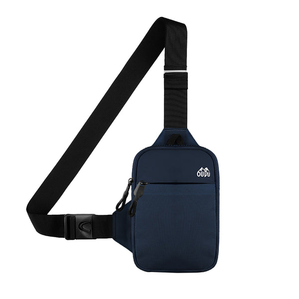 Water-Resistant Sling Bag Small Crossbody Chest Bag for Men Women Dark Blue