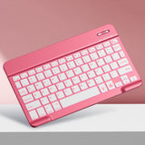 Backlit Keyboard Case Detachable for iPad 10.2 and 10.5 Inch Pink