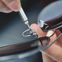 1100Pcs Set Eyeglasses Repair Kit Eyeglass Screws and 6 Pcs Precision Screwdriver Set for Glasses Jewelry Watch