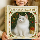 2D Cat Advent Calendar with 24 Acrylic Kitten Ornaments Christmas Countdown Decorations