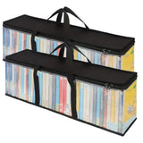2PCS Portable DVD Storage Bag Disc CD Carry Case Clear Cover for 35-40 Discs