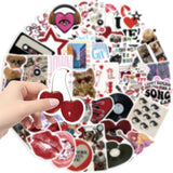 50 Pcs Aesthetic Downtown Girls Vinyl Waterproof Stickers Pack