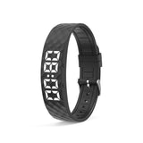 Silent Vibrating Alarm Wristband Smart Wake Up Bracelet with Activity Tracker Black