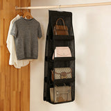 8-Grid Hanging Closet Organizer Space-Saving Handbag Storage Bag
