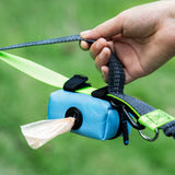 Dog Poop Bag Dispenser Pet Waste Bag Holder for Puppy Walking Cleanup Blue