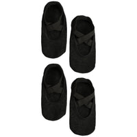 2 Pairs of Yoga Socks for Women Anti-slip Pilates Ballet Dance Socks One Size  Black