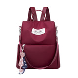 3-in-1 Anti-Theft Backpack for Women Men Convertible Handbag Travel Shoulder Bag Red