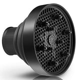 Universal Silicone Diffuser Foldable for Hair Dryer 4-5cm Nozzle Black