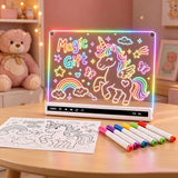 LED Drawing Board Rechargeable 8 Colors 10 Modes for Boys Girls
