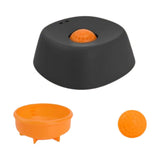 Dog Liquid Lick Bowl Slow Feeder with Rolling Ball for Wet Food and Liquid Black