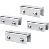 4 PCS Sliding Window Locks with Key Silver