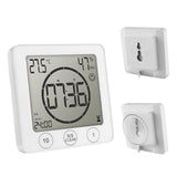 Digital Hygrometer Thermometer Clock with Timer for Bathroom Shower Kitchen