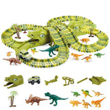 Dinosaur Track Toys – DIY Dinosaur Race Car Track Puzzle Building Set
