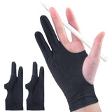 2Pcs Anti-Touch Drawing Gloves Sketching Artist Glove with Two Finger for Right Hand