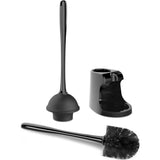 Toilet Plunger and Brush Set 2-in-1 with Extended Handle for Bathroom