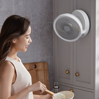 Table Fan USB Foldable Desktop Fan Portable Air Circulator Fan with Night Light