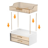 4 Tier Large Drawers Makeup Organizer Bathroom Counter Organizers and Storage