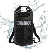 Roll-Top Backpack Dry Bag with Handle for Fishing Boating and Camping Black