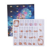 Advent Calendar Charm Bracelets for Girls – 24-Day Xmas Countdown Calendar Pink