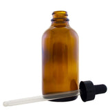 8 PCS Amber Glass Dropper Bottles 60ml for Health Personal Care