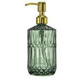 450ml Glass Soap Dispenser for Dish Soap Dispenser Bathroom Green