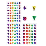 4 PCS Star Reward Chart with 3 Glitter Sticker Sheets Set Reusable Behaviour Chore