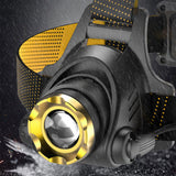 LED Headlamp USB Rechargeable Headlight Head 3 Modes for Outdoor Camping