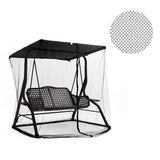 Outdoor Swing Chair Mosquito Net with Water-Resistant Roof Zipper Opening Mesh Mosquito Netting
