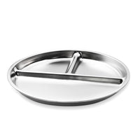 2Pcs Divided Meal Plates Stainless Steel Balance Lunch Container for Eating