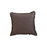 Boho Decorative Throw Pillow Cover with Tassel Trim Farmhouse Fringed Square Cushion Case for Sofa Couch Dark Gray