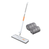 360 Degree Rotatable Flat Mop Adjustable Mop with 2 Replacement Pads White