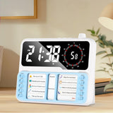 Desk Visual Timer with Task Board and Pen Holder Countdown Clock Blue
