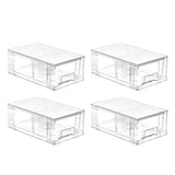 4PCS Stackable Storage Drawers Easily Assemble for Skincare Storage Small