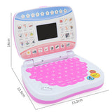 Educational Laptop Toy with Music Bilingual Learning for Ages 4 Years Pink